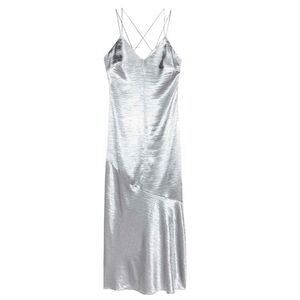 H&M Silver Asymmetrical Dress